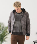 【BLUE STANDARD/ブルースタンダード】レザーライク 中綿フードジャケット