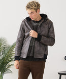 【BLUE STANDARD/ブルースタンダード】レザーライク 中綿フードジャケット