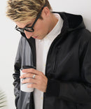 【BLUE STANDARD/ブルースタンダード】レザーライク 中綿フードジャケット