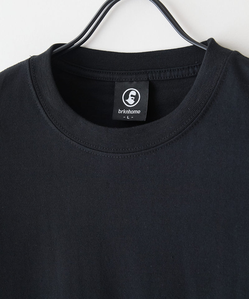 【BRKNHOME/ブロークンホーム】×【ZERO STAIN/ゼロステイン】コラボ 前後切り替え クルーネック Ｔシャツ