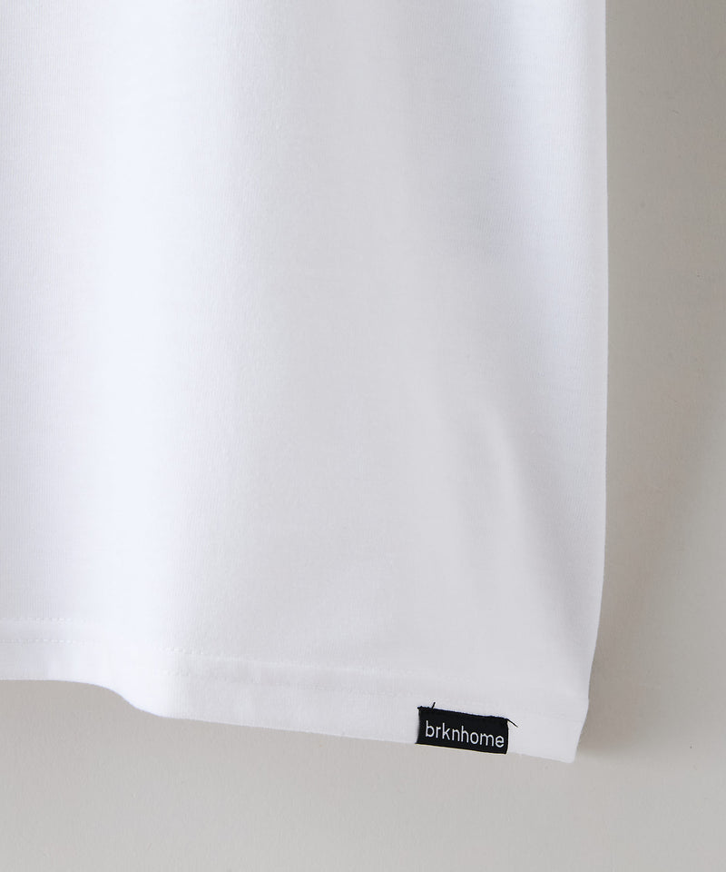【BRKNHOME/ブロークンホーム】×【ZERO STAIN/ゼロステイン】コラボ 前後切り替え クルーネック Ｔシャツ