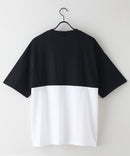 【BRKNHOME/ブロークンホーム】×【ZERO STAIN/ゼロステイン】コラボ 上下切り替え クルーネック Ｔシャツ