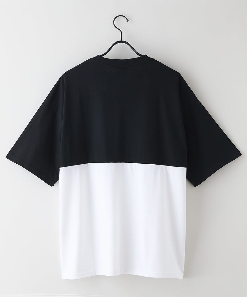 【BRKNHOME/ブロークンホーム】×【ZERO STAIN/ゼロステイン】コラボ 前後切り替え クルーネック Ｔシャツ