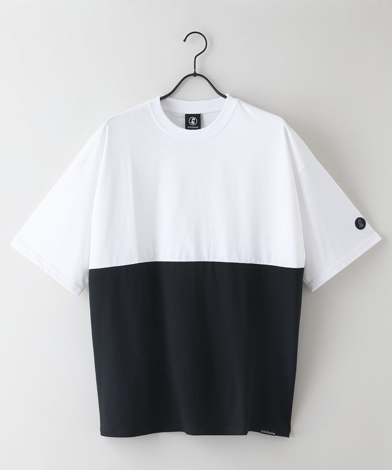 【BRKNHOME/ブロークンホーム】×【ZERO STAIN/ゼロステイン】コラボ 前後切り替え クルーネック Ｔシャツ