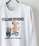 【汗染みの目立ちにくいTシャツ ZEROSTAIN/ゼロステイン】カートゥーン ヴィンテージ風プリント ビッグシルエット ロンT 防汚 ＵＶカット