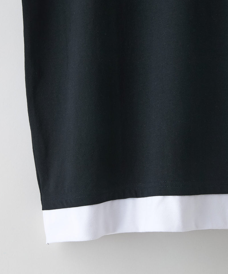 【汗染みの目立ちにくいTシャツ ZEROSTAIN/ゼロステイン】フェイクレイヤードＢＩＧロンＴ 防汚 ＵＶカット