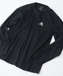 【汗染みの目立ちにくいTシャツ ZEROSTAIN/ゼロステイン】アニマル胸ワンポイント刺繍 ビッグシルエット ロンT 防汚 ＵＶカット