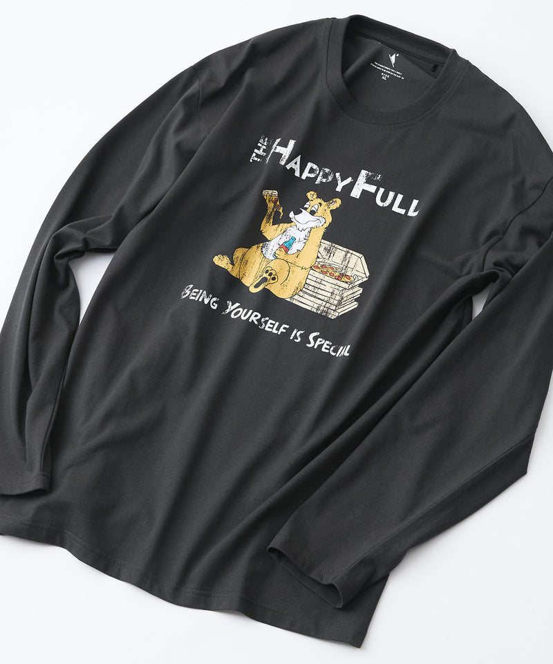 【汗染みの目立ちにくいTシャツ ZEROSTAIN/ゼロステイン】カートゥーン ヴィンテージ風プリント ビッグシルエット ロンT 防汚 ＵＶカット