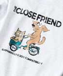 【汗染みの目立ちにくいTシャツ ZEROSTAIN/ゼロステイン】カートゥーン ヴィンテージ風プリント ビッグシルエット ロンT 防汚 ＵＶカット