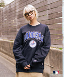 【MLB/メジャーリーグベースボール】 裏起毛 レトロロゴ クルーネックトレーナー スウェット