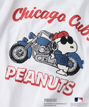 【PEANUTS×MLB】オリジナルデザインTシャツ 刺繍 ドロップショルダー ユニセックス