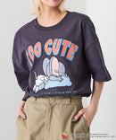 【TOM and JERRY/トムとジェリー】オリジナルデザインTシャツ 刺繍 ドロップショルダー ユニセックス