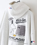 【PEANUTS/ピーナッツ】【ユニセックスデザインでリンクコーデにも◎】MLB×PEANUTS 裏起毛ジップパーカー 保温 キャラクター ドジャース ヤンキース ホワイトソックス