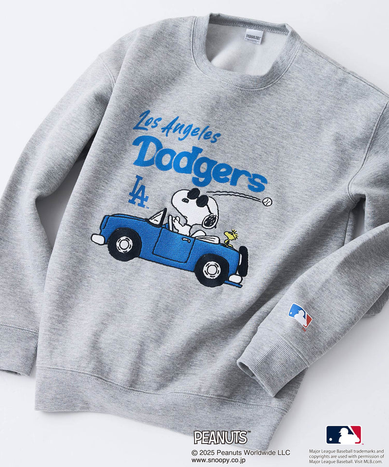 【PEANUTS×MLB】オリジナルデザイン KIDS裏起毛トレーナー キッズサイズ ヤンキース ドジャース カブス キャラクター