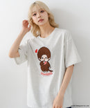 【Monchhichi/モンチッチ】【限定オリジナルデザイン】モンチッチ Tシャツ コットン100% ドロップショルダーシルエット プリント サガラ刺繍 半袖 カットソー キャラクター レトロ ユニセックス