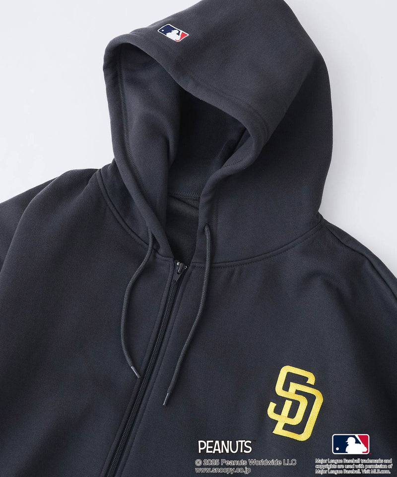 【PEANUTS×MLB】オリジナルデザイン フルジップパーカー ヤンキース ドジャース カブス キャラクター