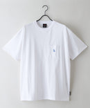 【SAVIER/サビアー】×【ZERO STAIN/ゼロステイン】【LAロゴ立体刺繍】コラボ ポケット付き Tシャツ オーバーサイズ 汗染み防止 ストリート・スケーター