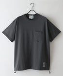 【OUTDOOR EXCHANGE/アウトドアエクスチェンジ】×【ZERO STAIN/ゼロステイン】コラボ 裾ドローコード 胸ポケット Tシャツ