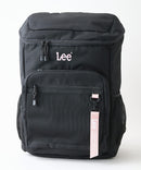 【Lee/リー】【容量21L 撥水加工を施したポリエステル素材を使用】ボックスリュックA シンプル スタイリッシュ ブランドロゴ テープチャーム付き デイリーユース 通勤 通学 ピンク FREE ❘ジーンズメイト公式オンラインショップ