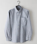 【BLUE STANDARD/ブルースタンダード】コットン100％ オックスボタンダウンシャツ レギュラーシルエット ビズ オフィスカジュアル オンでもオフでも