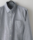 【BLUE STANDARD/ブルースタンダード】コットン100％ オックスボタンダウンシャツ レギュラーシルエット ビズ オフィスカジュアル オンでもオフでも