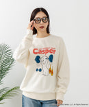 【DISCUS×Casper】キャラクタープリントスウェットトレーナー メンズ レディース ユニセックス