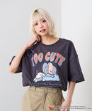 【TOM and JERRY/トムとジェリー】オリジナルデザインTシャツ 刺繍 ドロップショルダー ユニセックス