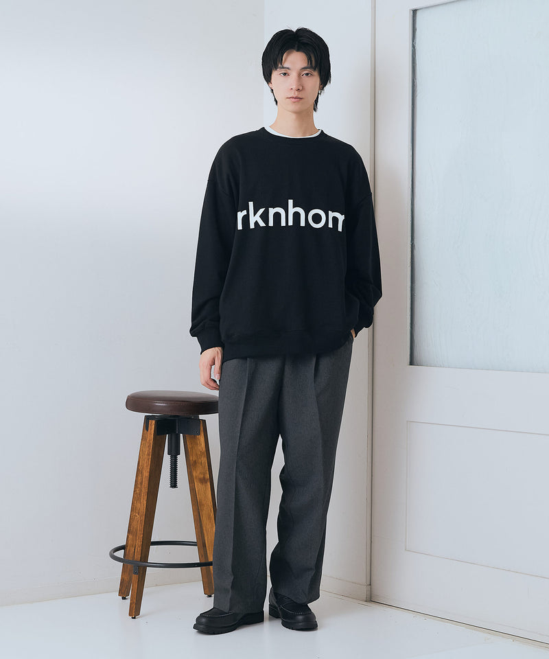 【BRKNHOME/ブロークンホーム】ブランドロゴ プリント スウェットトレーナー