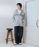 【BRKNHOME/ブロークンホーム】カレッジロゴ プリント フルジップ スウェットパーカー