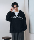 【BRKNHOME/ブロークンホーム】カレッジロゴ プリント フルジップ スウェットパーカー