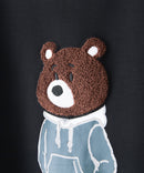 接触冷感 COOLスムース 部分刺繍 プリント リラックスシルエットTシャツ【Blue Standard/ブルースタンダード】