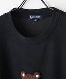 接触冷感 COOLスムース 部分刺繍 プリント リラックスシルエットTシャツ【Blue Standard/ブルースタンダード】