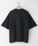 接触冷感 COOLスムース 部分刺繍 プリント リラックスシルエットTシャツ【Blue Standard/ブルースタンダード】