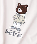 接触冷感 COOLスムース 部分刺繍 プリント リラックスシルエットTシャツ【Blue Standard/ブルースタンダード】