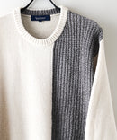 【BLUE STANDARD/ブルースタンダード】モール切り替えニット セーター 冬服 防寒 暖服