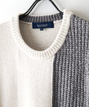 【BLUE STANDARD/ブルースタンダード】モール切り替えニット セーター 冬服 防寒 暖服