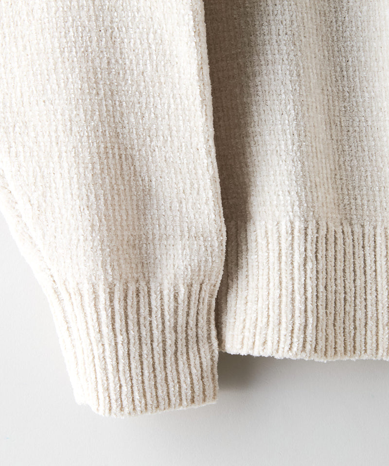 【BLUE STANDARD/ブルースタンダード】モール切り替えニット セーター 冬服 防寒 暖服