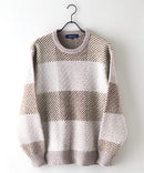 【BLUE STANDARD/ブルースタンダード】モールチェックニット セーター 冬服 防寒 暖服