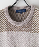 【BLUE STANDARD/ブルースタンダード】モールチェックニット セーター 冬服 防寒 暖服