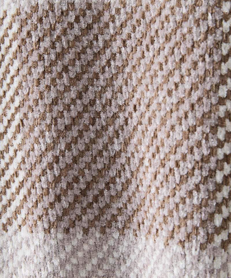 【BLUE STANDARD/ブルースタンダード】モールチェックニット セーター 冬服 防寒 暖服