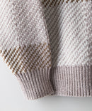 【BLUE STANDARD/ブルースタンダード】モールチェックニット セーター 冬服 防寒 暖服