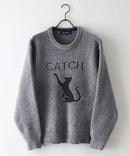 【BLUE STANDARD/ブルースタンダード】モールジャガードニット セーター アニマル 冬服 防寒 暖服