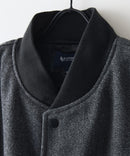 【BLUE STANDARD/ブルースタンダード】フェイクメルトン ワッペン 袖切り替えスタジャン アワードジャケット