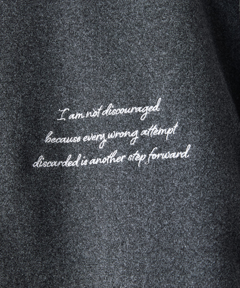 【BLUE STANDARD/ブルースタンダード】フェイクメルトン ワッペン 袖切り替えスタジャン アワードジャケット