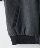 【BLUE STANDARD/ブルースタンダード】フェイクメルトン ワッペン 袖切り替えスタジャン アワードジャケット