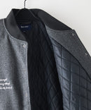 【BLUE STANDARD/ブルースタンダード】フェイクメルトン ワッペン 袖切り替えスタジャン アワードジャケット