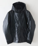 【BLUE STANDARD/ブルースタンダード】レザーライク 中綿フードジャケット