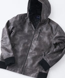 【BLUE STANDARD/ブルースタンダード】レザーライク 中綿フードジャケット