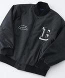 【BLUE STANDARD/ブルースタンダード】フェイクメルトン ワッペン 袖切り替えスタジャン アワードジャケット