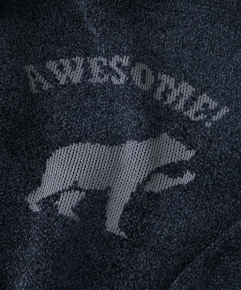 【BLUE STANDARD/ブルースタンダード】モールジャガードニット セーター アニマル 冬服 防寒 暖服